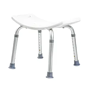 Kid-man 01-5005 Shower Chair without Backrest, Adjustable Height, 135 kg Capacity