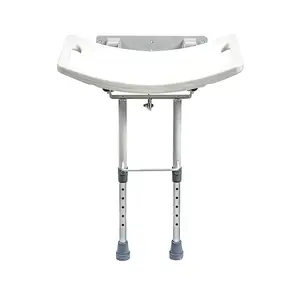 Kid-man FLORIS Wall-Mounted Shower Bench with Adjustable Legs