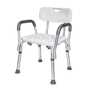 Kid-man BENCIS Shower Chair with Removable Armrests and Adjustable Height