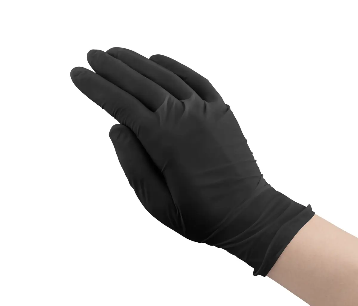 Kid-Man Nitrile Examination Gloves XXL Black Photo 3