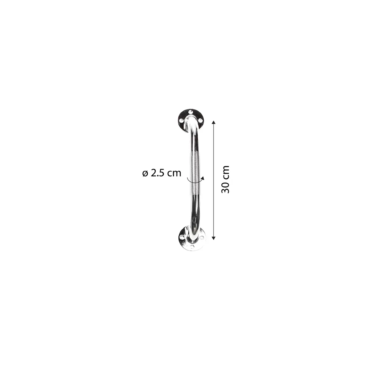 Kid-man 01-54012C Chromed Steel Grab Bar 30 cm Photo 4