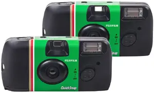 Fujifilm QuickSnap Flash Disposable Camera Set, ISO 400, 27 Exposures, 2-Pack