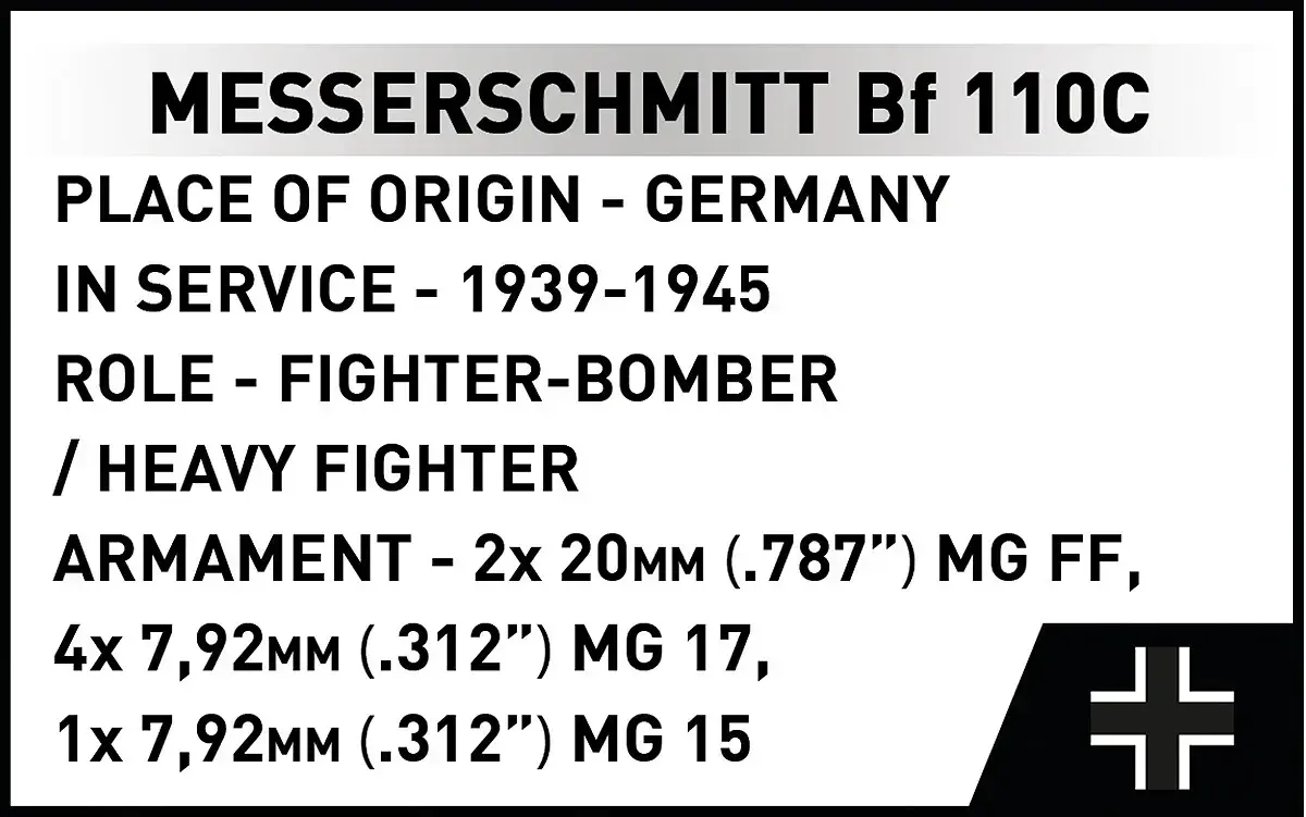 Конструктор Cobi Messerschmitt BF 110C Photo 15