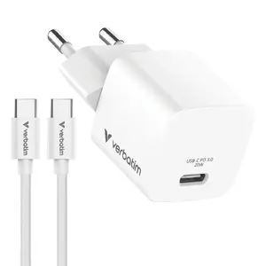 Verbatim Mini GaN Charger 20W Bundle with USB-C cable