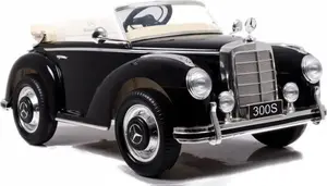 LEAN Sport Mercedes 300S Electric Ride-On Car for Kids, Black Lacquered Finish