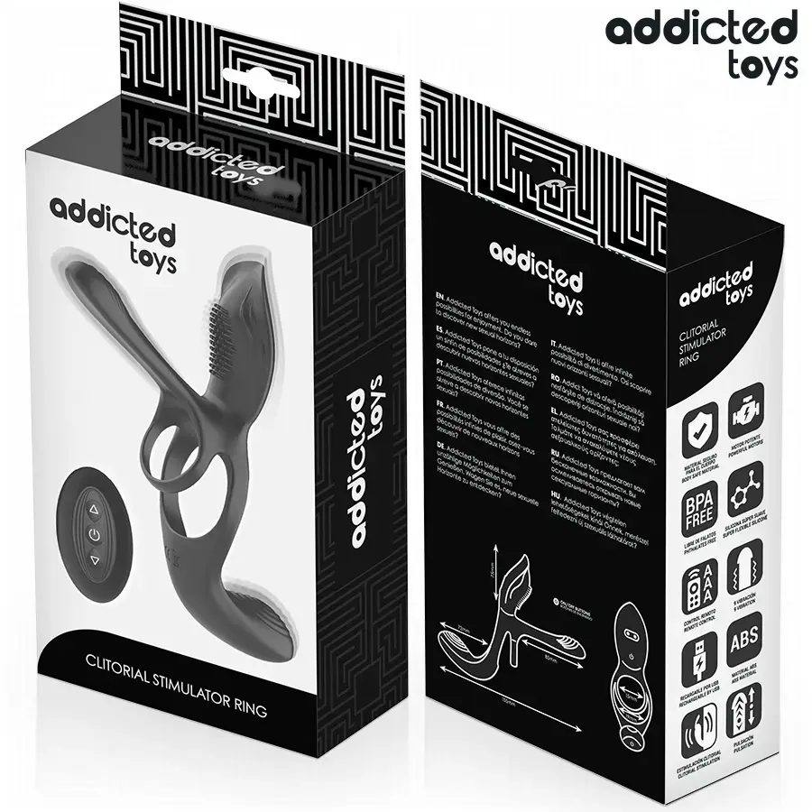 Двойное кольцо на пенис Addicted Toys с клиторальным стимулятором Photo 7