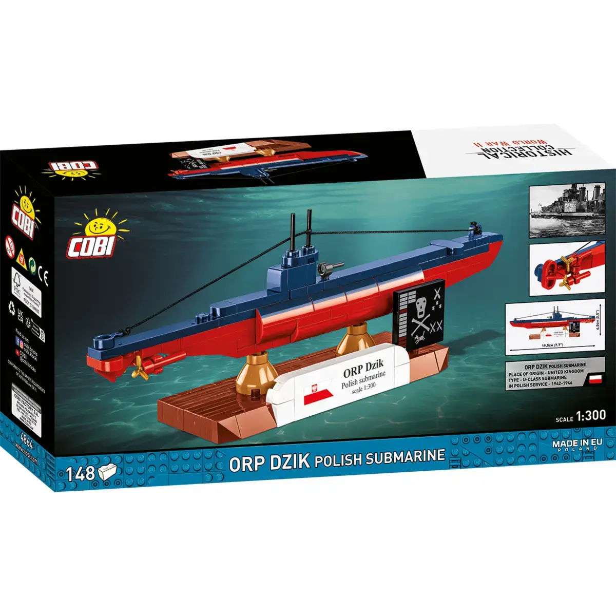 Конструктор Cobi ORP Dzik Польская подводная лодка 1:300 Photo 6