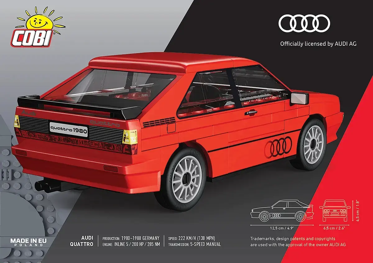 Cobi Audi Quattro 1980 konstruktors Photo 3