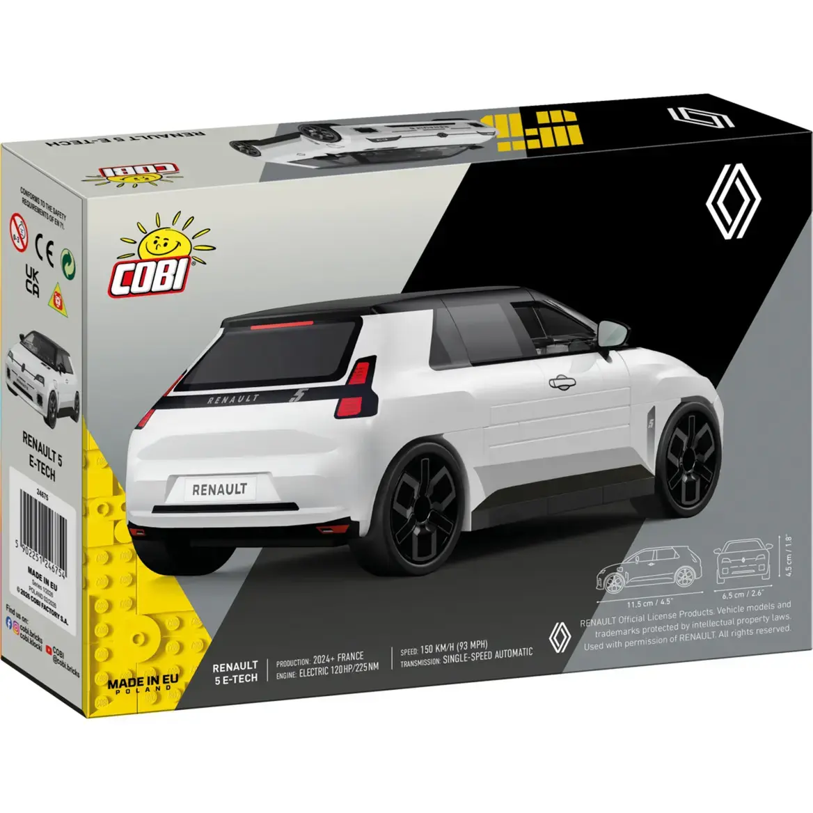 Конструктор Cobi Renault 5 E-Tech, масштаб 1:35 Photo 5