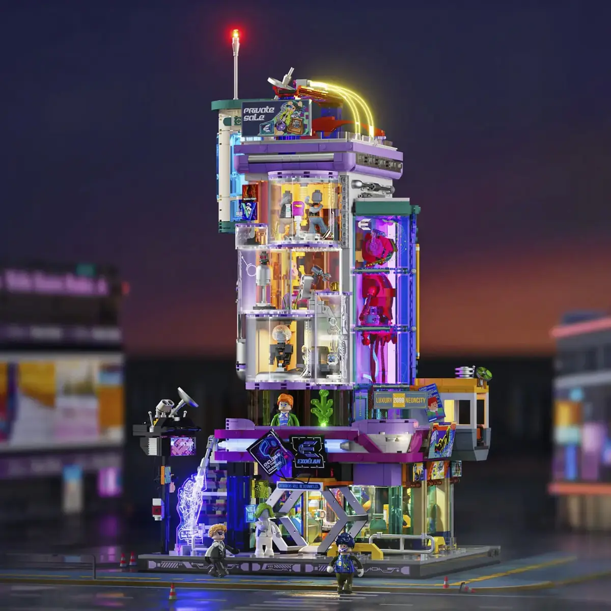 Конструктор Lumibricks Cyberpunk Neoncity Cyber Couture Galleria Photo 6