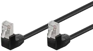 Goobay 96076 tīkla kabelis Melns 0,25 m Cat5e F/UTP (FTP)