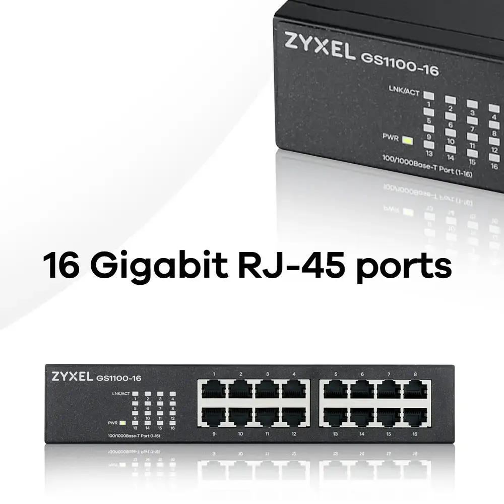 Неуправляемый коммутатор Zyxel GS1100-16 Photo 7