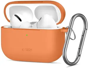 4kom.pl Etui Tech-Protect Silicone Hook do Apple AirPods Pro 3 Cosmic Orange