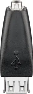 Goobay 93982 USB-A to 3.5mm Jack Adapter Black