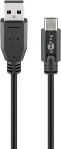 Goobay 55469 USB кабель USB 2.0 3 m USB C USB A 0,48 Gbit/s Черный