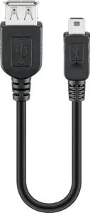 Кабель Goobay USB 2.0 USB-A на Mini-USB-B 0.2 м черный