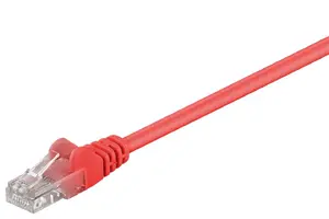 RB-LAN Cat5e U/UTP Networking Cable, RJ-45, 0.5 m, Red