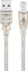 Goobay USB 2.0 Hi-Speed Cable, transparent, 1.8 m