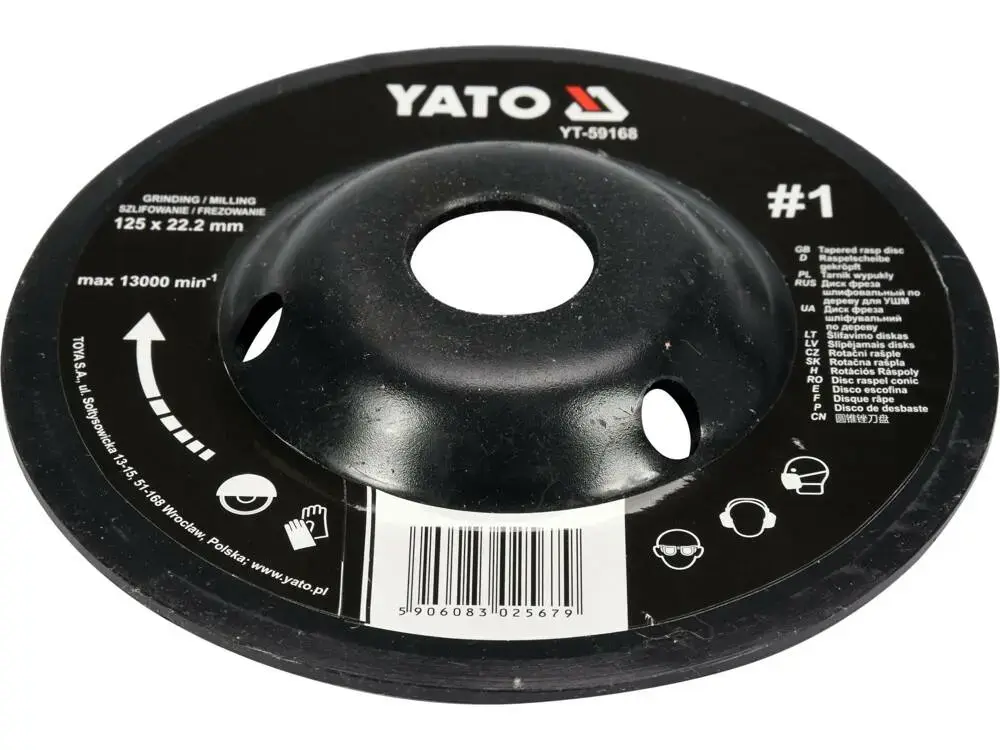 Выпуклый шлифовальный диск Yato YT-59168 125 мм Photo 3