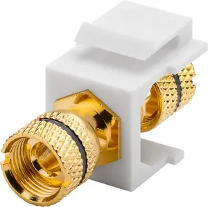 Goobay Keystone Speaker Module with Banana Connector, White