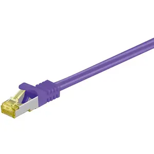 Goobay RJ-45 CAT7 0.25m сетевой кабель Пурпурный 0,25 m S/FTP (S-STP)