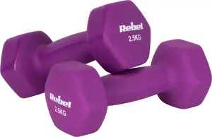 Rebel Active HEX Cast Iron Neoprene Dumbbells 2 x 2.5 kg