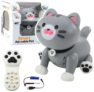 LEANToys Interactive Remote Controlled Robot Kitten Grey