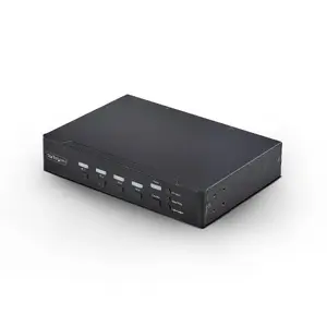 StarTech.com 4-Port DisplayPort KVM Switch with Mouse Roaming and Multi-View / Picture-in-Picture, 4K 60Hz, USB 3.0 (5Gbps) Hub, Hotkey Control, TAA Compliant