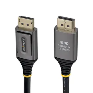 Кабель StarTech DP21V-2M-DP80-CABLE DisplayPort 2.1, 2 м, 80 Гбит/с