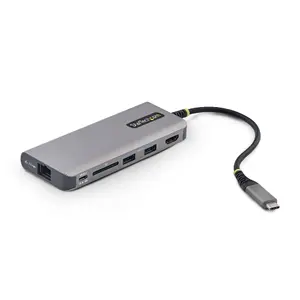 StarTech.com USB-C to HDMI Multiport Adapter, 140W PD Charging, 4K 60Hz, 3-Port USB 10Gbps Hub, SD Card Slot, 2.5GbE, Mini Dock for MacBook / Dell / Thinkpad / HP