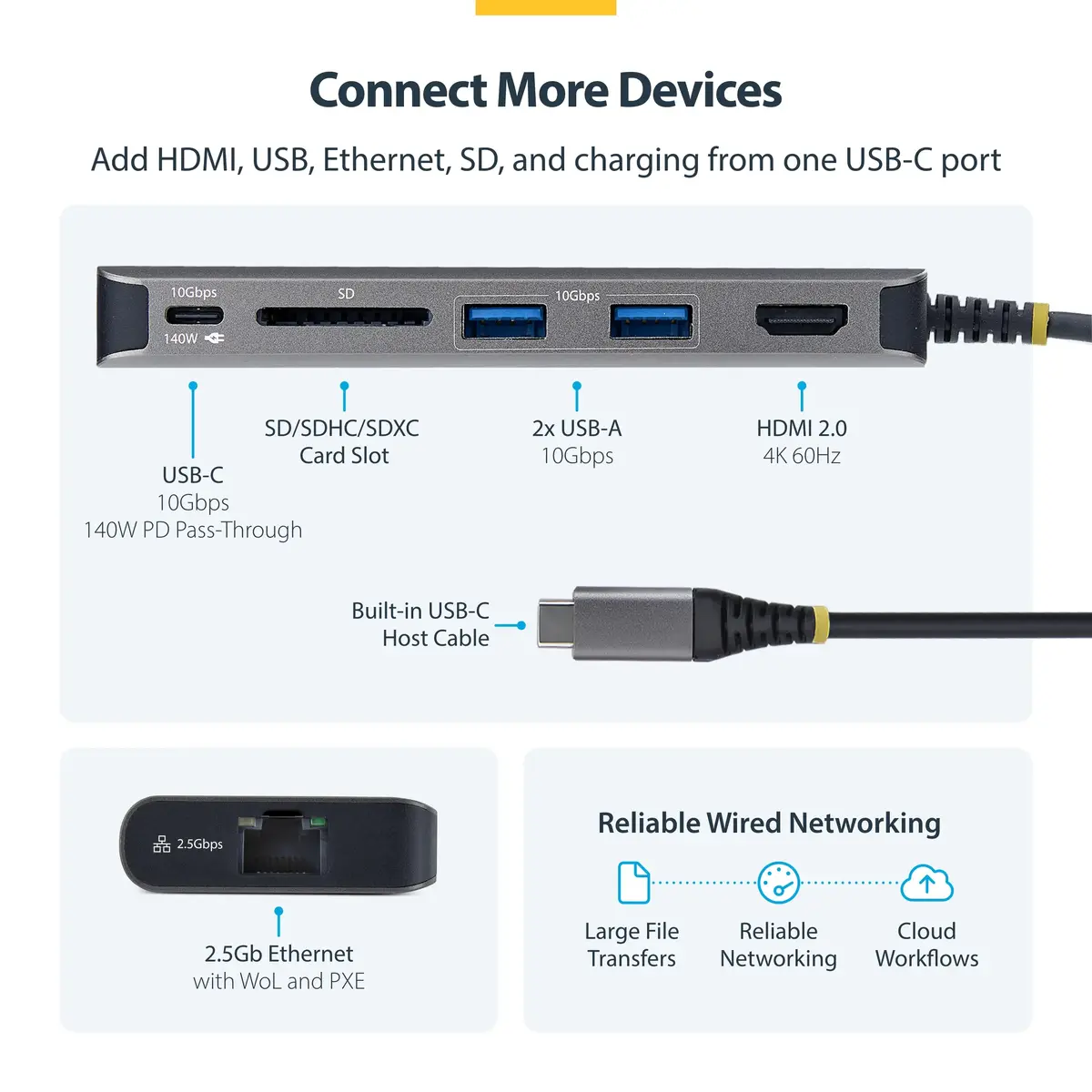 StarTech USB-C uz HDMI daudzportu adapteris 177B-USBC-MULTIPORT Photo 3