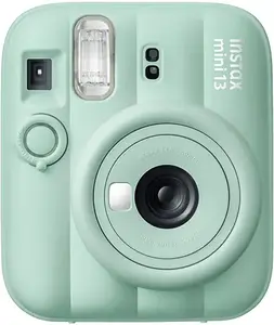 Fujifilm Instax mini 13 Green Instant Camera with 62 x 46 mm Picture Size, 60 mm Focal Length, Automatic Flash and Electronic Shutter