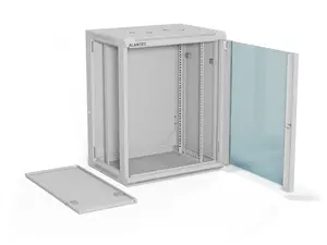 Настенный телекоммуникационный шкаф ALANTEC 19 дюймов 15U, сталь, серый, в разобранном виде