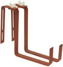 Greenmill GR5070T Balcony Box Holder, Terracotta, 2 Pieces