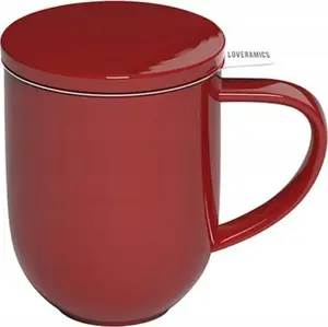 LOVERAMICS Pro Tea krūze ar tējas sietiņu 300 ml sarkana