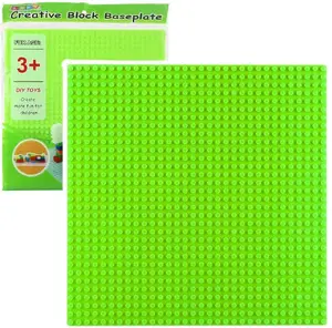 LeanToys Płyta Plansza Konstrukcyjna Do Klocków Budowania Jasnozielona 25,5x25,5 cm LEAN TOYS