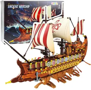 LEANToys Ancient Roman Ship Construction Building Blocks Set 2073 Pieces