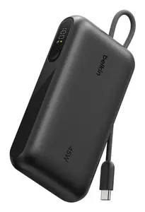 Belkin UltraCharge BPB029HQBK Power Bank 10000 mAh Black with USB Type-A and USB Type-C Ports 45W Output Power and Display