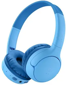 Belkin SOUNDFORM MINI 2 Wireless On-Ear Headphones for Kids, Bluetooth, Blue