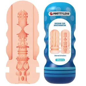 PRETTY LOVE - SHERRY VAGINA MASTURBATOR WITH SUCTION CUP AND INTERNAL TEXTURES