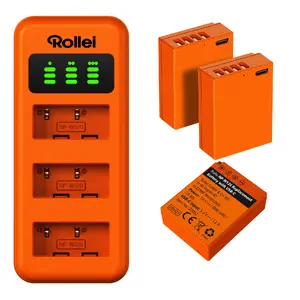 Rollei 20084 USB Battery Charger for Digital Camera with 3 Lithium Polymer Batteries