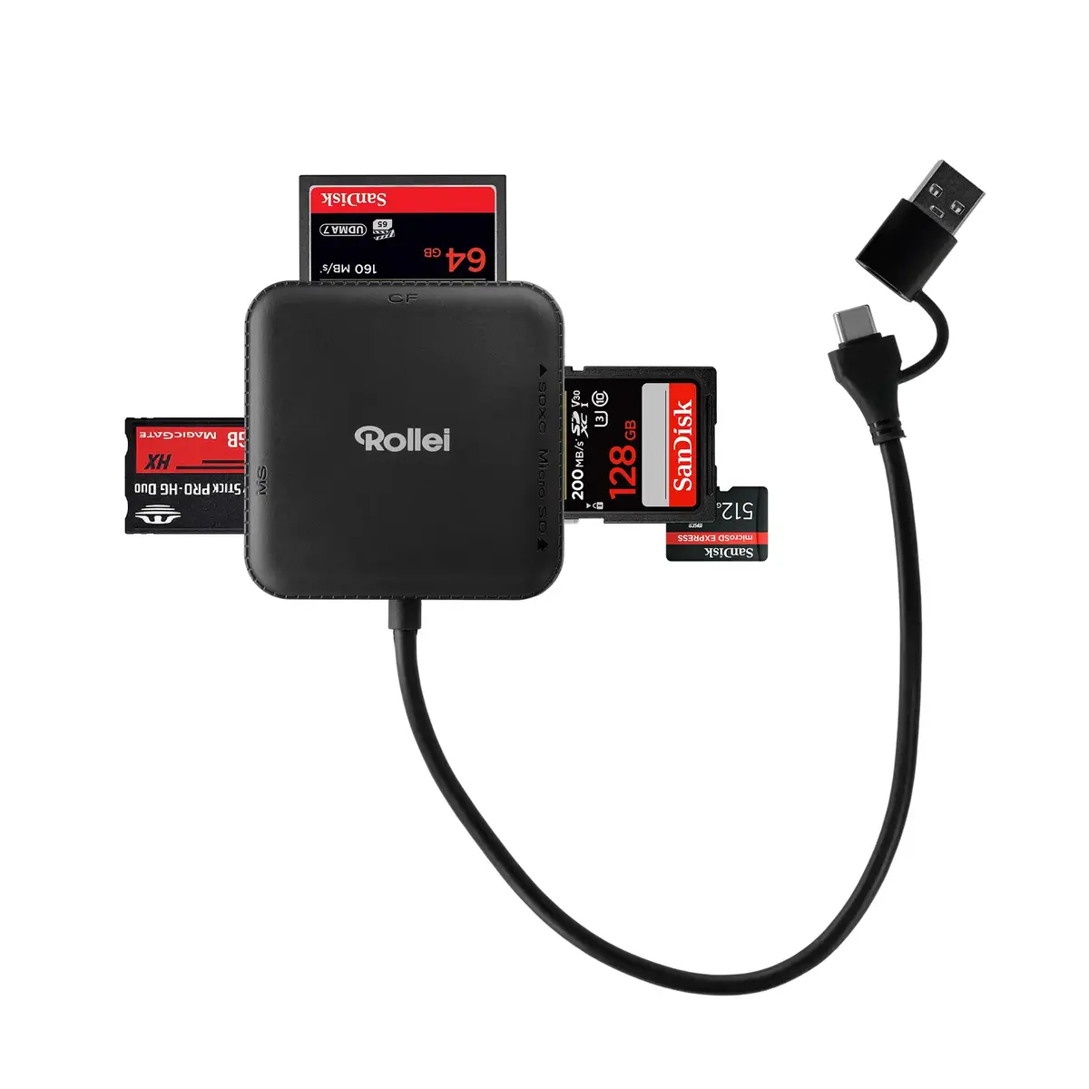 Rollei 25102 USB 3.0 Type-A/Type-C Card Reader Photo 2