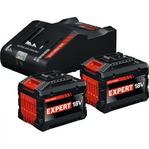 Bosch EXPERT 18V Starter Set with 2x 15Ah Li-ion Batteries and EXAL 18V-160 Charger, AMPShare Alliance