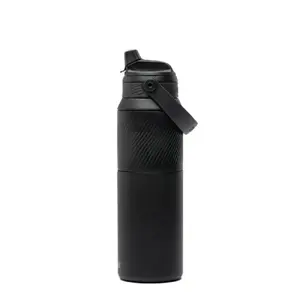 Kambukka Dupla Insulated 2-in-1 Water Bottle 1L, Stainless Steel, Black