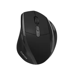 CANYON OnClick 17 Wireless Ergonomic Mouse, 6 Buttons, 1600 DPI, Black