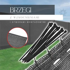 Light Anthracite Shade Net 185 GSM 1.5 x 50 m, 200 Cable Ties SN0062
