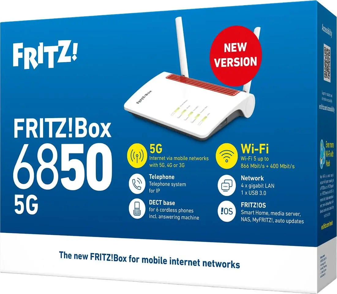FRITZ!Box 6850 5G v2 Wireless Router Photo 1