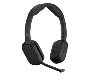 HP Poly Focus 625 Fold Stereo Bluetooth Headset Black Foldable Binaural Wired and Wireless ANC Boom Microphone USB-C