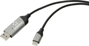 Кабель для передачи данных Renkforce USB 2.0, USB-C на USB-A, 2.00 м, черный