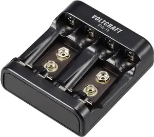 Voltcraft P4-9 Battery Charger for NiMH Micro AAA, Mignon AA, and 9V Block Batteries